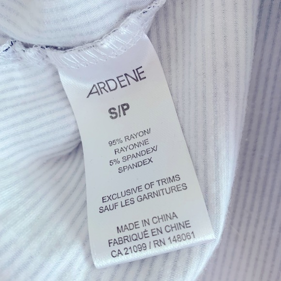 Ardene Blue & White Striped Floral, Ladder Back Tank - Picture 6 of 6